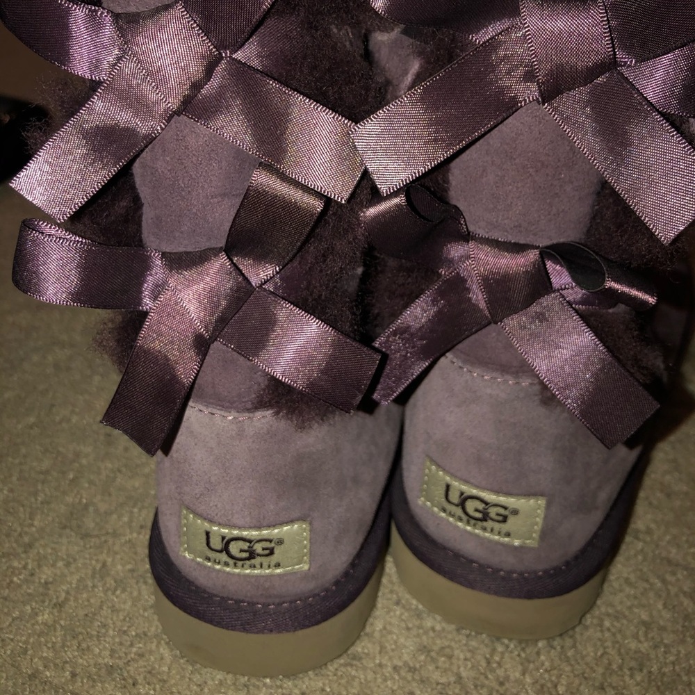 Purple bow Ugg boots